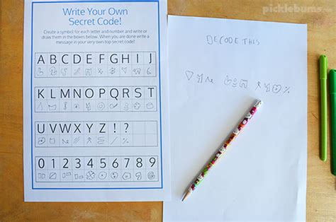 Cool Secret Codes For Kids Free Printables Picklebums