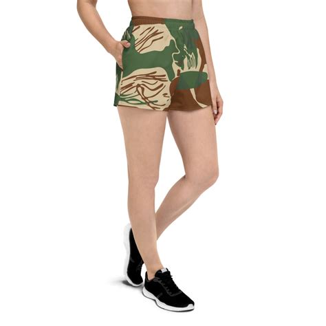 Rhodesian Brushstroke Camouflage V2b Womens Premium Athletic Shorts