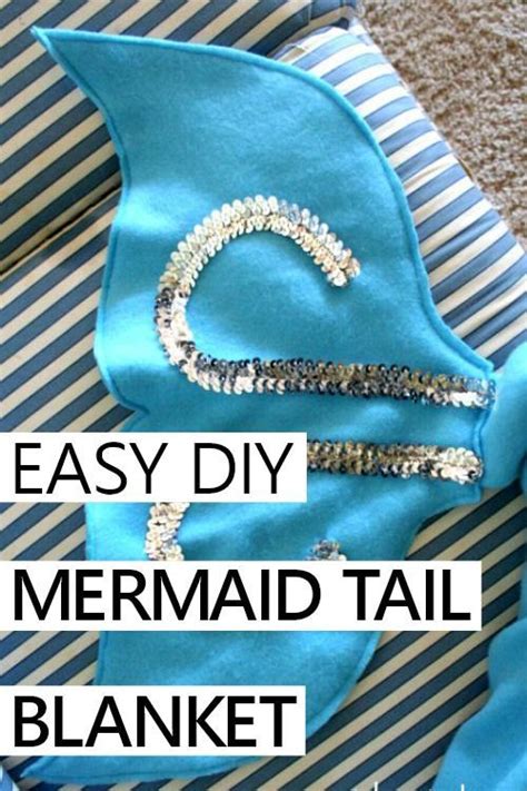 Mermaid tail blankets have been the craze among girls lately! easy DIY mermaid tail blanket for kids made with fleece and embellished any way you want | Diy ...