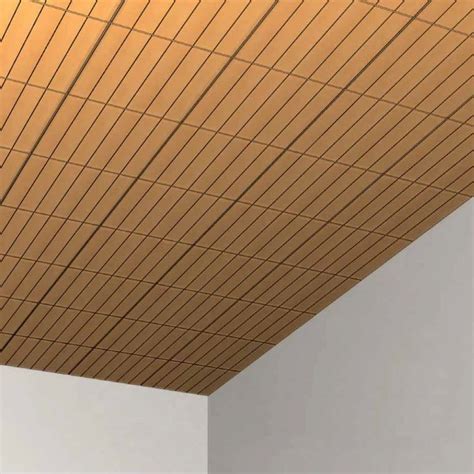 Drop ceiling tiles are a popular choice for basements, offices and other spaces. Wooden suspended ceiling tile - LAUDER FACTA: JONQUE ...