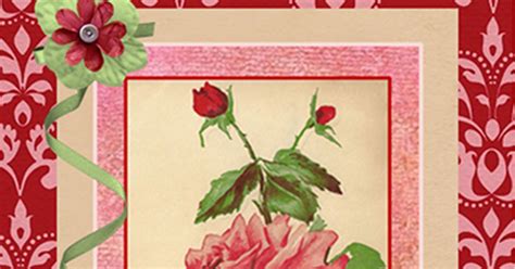 Antique Images Free Digital Greeting Card Design Distressed Pink Rose