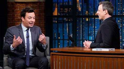 Watch Late Night With Seth Meyers Interview Jimmy Fallon And Seth Talk