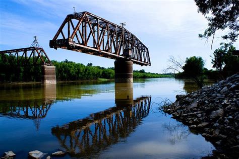 The Old Swinging Railroad Bridge Over The Yazoo River Railroad