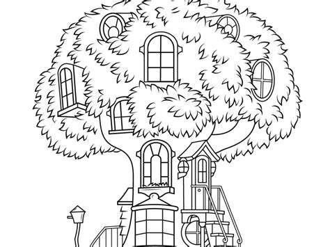 Click the tree house coloring pages to view printable version or color it online (compatible with ipad and android tablets). Awesome Tree House Coloring Page - Free Printable Coloring Pages for Kids