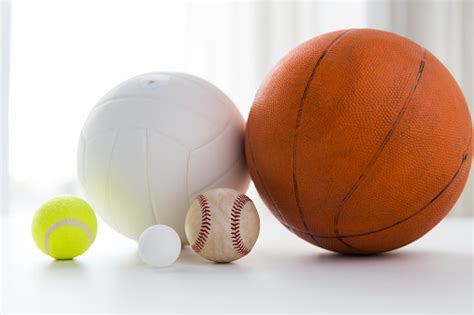 Close Up Of Different Sports Balls Set Stock Photo Download Image Now