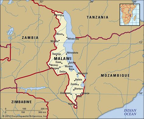 Где Малави на карте Африки Малави карта информация описание страны Атлас