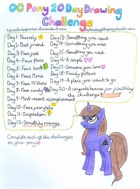 Oc Pony 20 Day Drawing Challenge By Equestriasponies On Deviantart