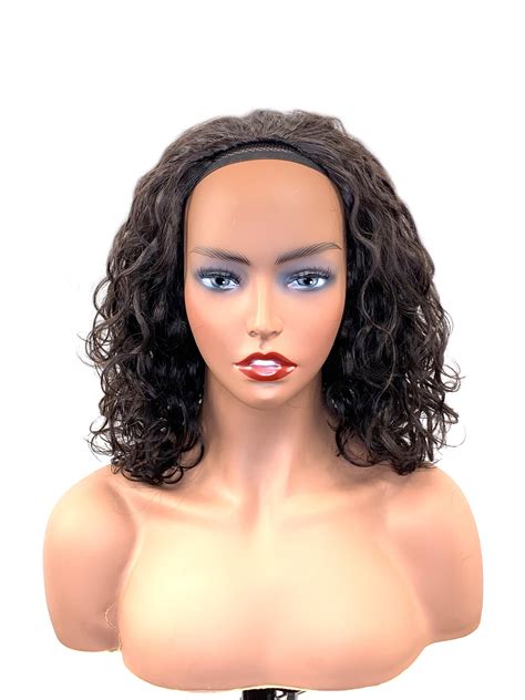 100 Human Hair Half Wig 34 Hair Piece Made With Deep Bodywave Hair 12 Etsy