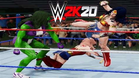 Wonder Woman V She Hulk V Fangirl Wwe 2k20 Requested Extreme Rules