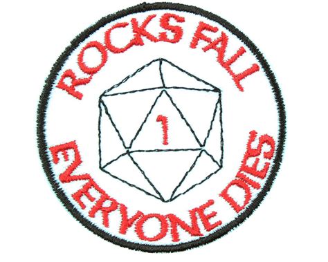 Rocks Fall Everyone Dies Patch Made In Usa 25 Crit Etsy
