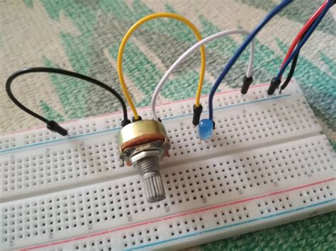 Controlling An Led With Potentiometer Variable Resistor Tutorial