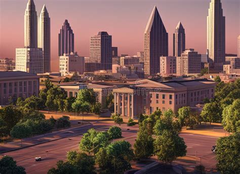 Capitol Gateway Neighborhood In Atlanta Georgia Usa Stock