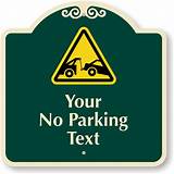 Parking Signs Custom