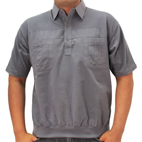 Big And Tall Palmland Ss 4 Pocket Woven Banded Bottom Shirt 65
