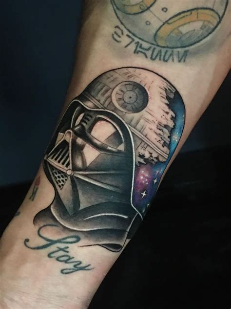 Darth Vader/Death Star piece done by Mel at Unforgettable Ink in Coral