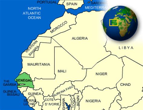 Map Of Senegal In Africa World Map