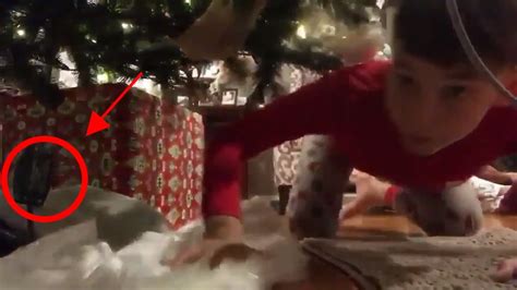 Kid Tries To Catch Santa On Camera Then This Happens Youtube