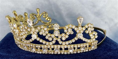 Imperial Rhinestone Gold Bridal Tiara Crowndesigners