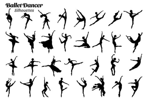 Premium Vector Ballet Dancer Silhouette Vector Illustration Set