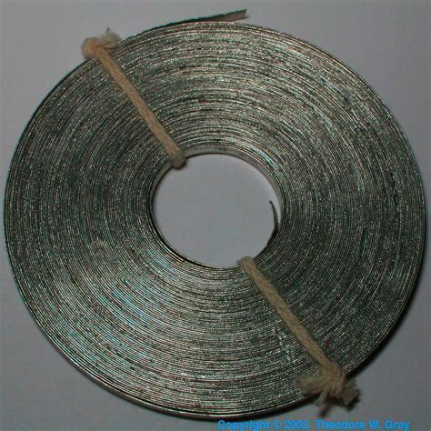 Ships from and sold by rotometals. Magnesium ribbon, a sample of the element Magnesium in the ...