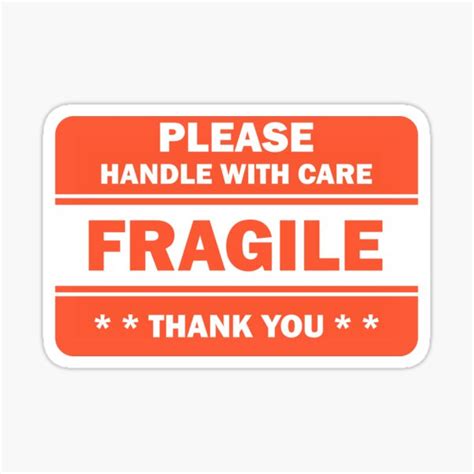 Fragile Stickers Please Handle With Care Thank You Sticker For Sale