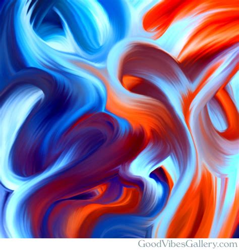 Orange And Blue Abstract Art Painting Created By