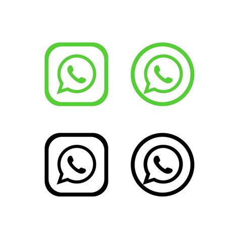 Conjunto De Iconos Del Logotipo De Whatsapp Icono De Whatsapp Vector