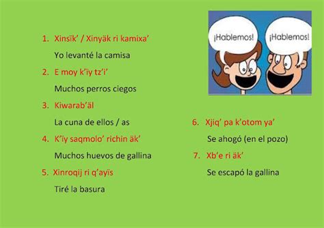 Veamos A Continuación Algunas Frases En El Idioma Maya Kaqchikel