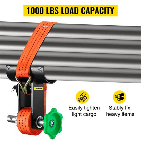 Vevor Heavy Duty 100 Lb Capacity 2 Round Pipe Steel Ratchet Ladder Rack