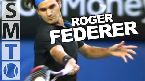 With his straight arm, he makes contact infront of his a straight arm forehand with heavy top spin is still more in front than a bent arm forehand with. Roger Federer - Slow Motion Topspin Forehand Grip - YouTube