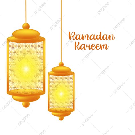 Ramadan Kareem Lantern Vector Design Images Glowing Golden Lanterns