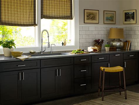 Black Kitchen Cabinets Dayton Door Style Cliqstudios