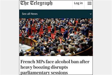 French Mps Face Alcohol Ban After Heavy Boozing Disrupts Parliamentary Sessions International