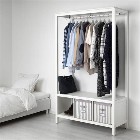 HEMNES Åpen garderobe, hvitbeiset, 120x50x197 cm - IKEA