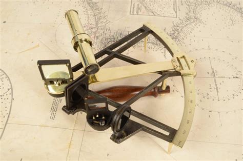 19th century english burnished brass sextant antique nautical