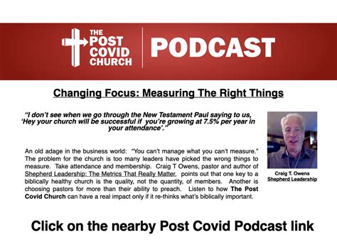 Changing Focus Measuring The Right Things Craig T Owens
