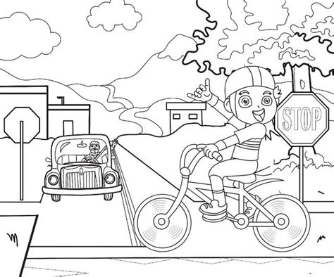 Teaching Kids Street Safety Coloring Page Street Safety Teaching