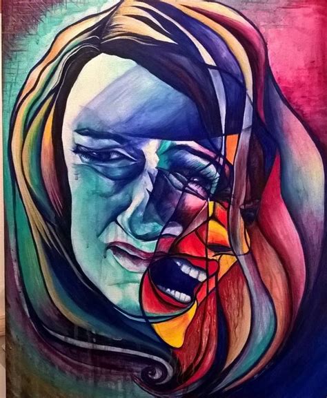 The Pain Of Anger Painting Anger Art Abstract Portrait Emotional Art
