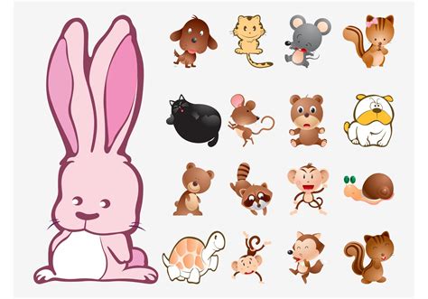 Cute Animals Vector Collection Download Free Vector Art Stock
