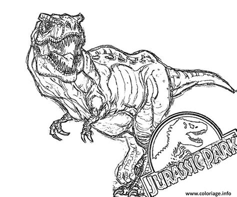 Coloriage Jurassic Park Officiel Dessin Jurassic World Park à Imprimer