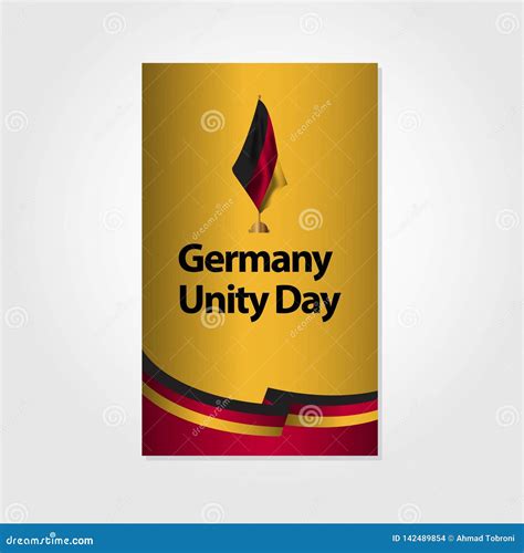 Germany Unity Day Flag Vector Template Design Illustration Stock Vector