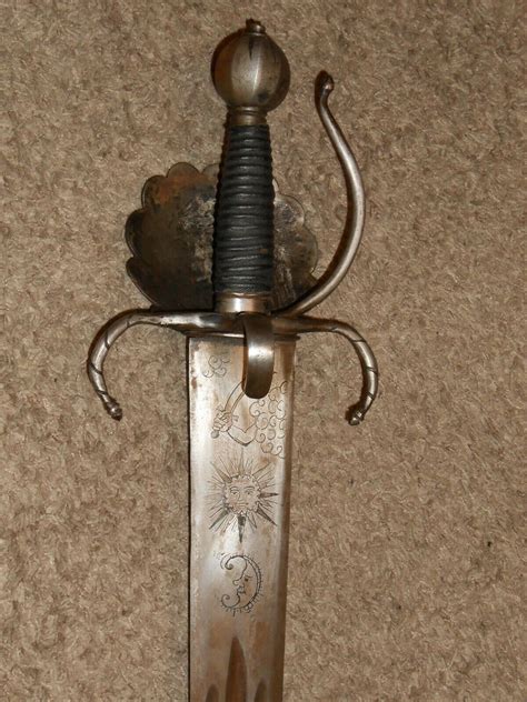 Antique 16th Century Clam Shell Naval Sword Badelaire Broadsword Storta