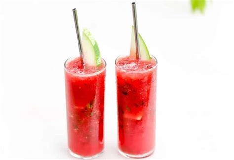Blueberry Watermelon Lemonade Slush Summer Mocktail To Try