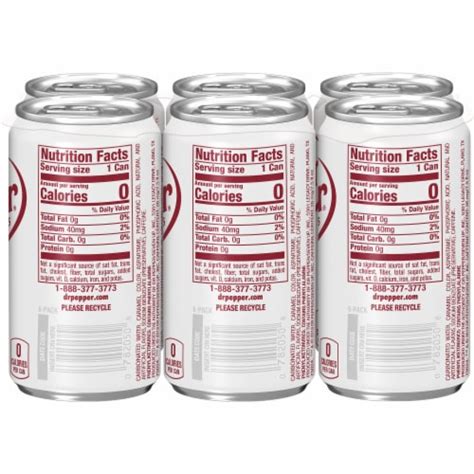 dr pepper® diet soda mini cans 6 pk 7 5 fl oz baker s