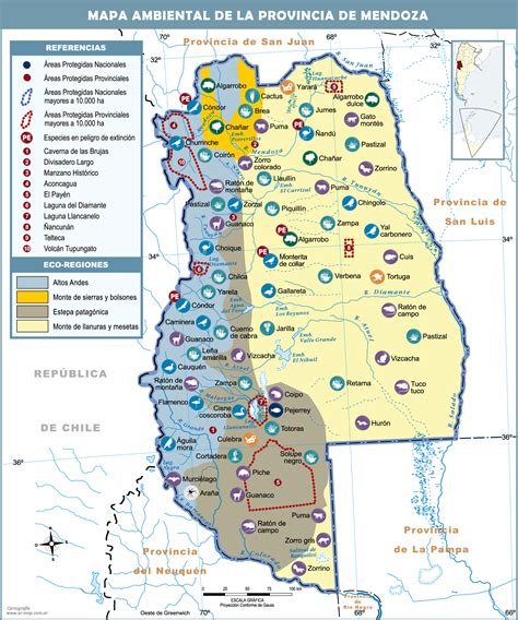 Mapas De Mendoza Y Sus Departamentos Ar