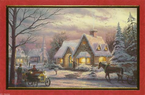 Five Memories Of Christmas Thomas Kinkade Pxx130e Christmas Cards By