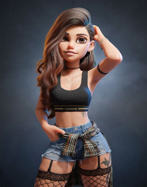 3d Character Animation 3d Model Character Female Character Design
