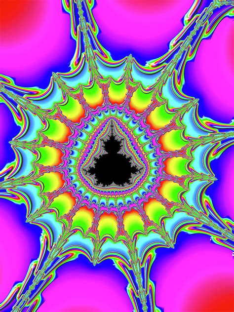 Psychedelic Trippy And Colorful Fractal Digital Art By Matthias Hauser