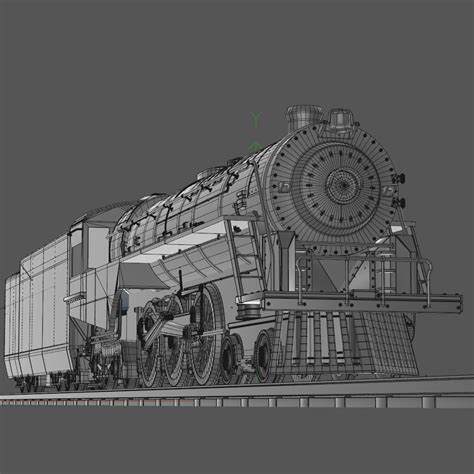 3ds Realistic Berkshire Steam Locomotive