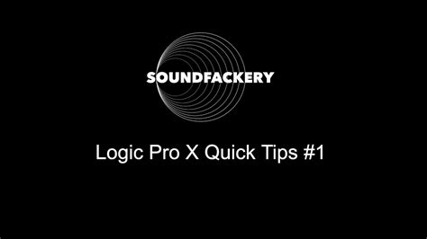 Logic Pro X Quick Tips 1 Advanced Tools Youtube